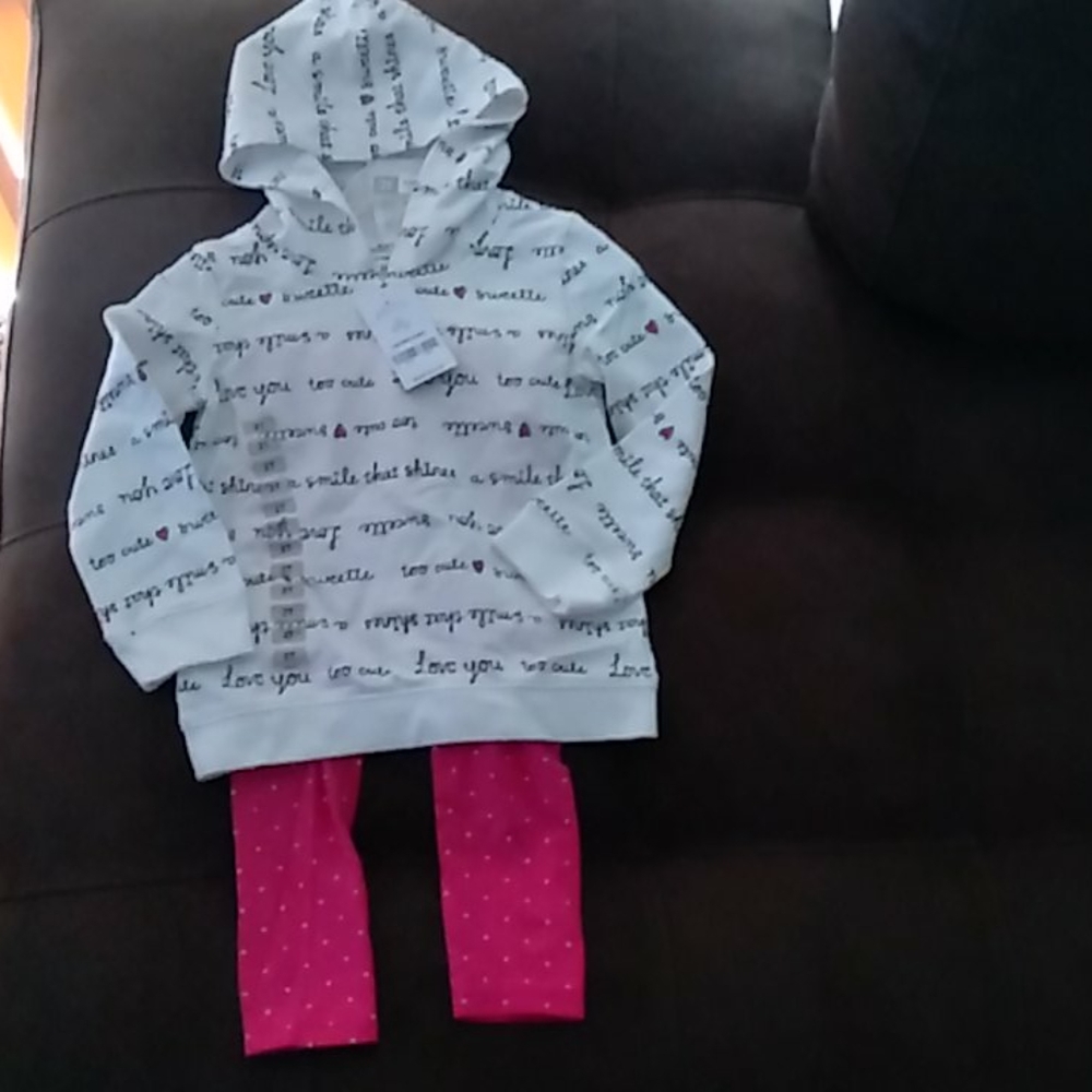 Carters 2 piece leggings and hoodie